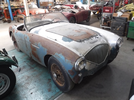 1955 Austin-Healey 100/4 blue to restore oldtimer te koop