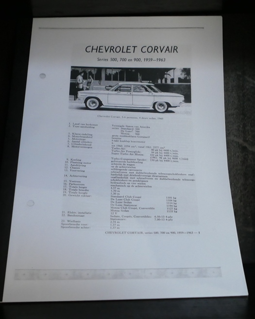 Vraagbaak Chevrolet Corvair te koop