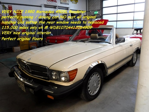 1980 Mercedes 450SL W107 roadster 80 oldtimer te koop