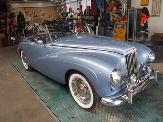 1954 Sunbeam Alpine Roadster blue oldtimer te koop