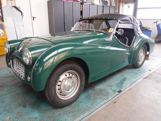 1960 Triumph TR3 small mouth green oldtimer te koop