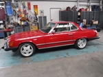 1985 Mercedes 380SL W107 Roadster red oldtimer te koop