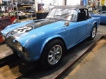 1962 Triumph TR4 blue Surrey top oldtimer te koop