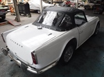 1963 Triumph TR4 white no. 21045 oldtimer te koop