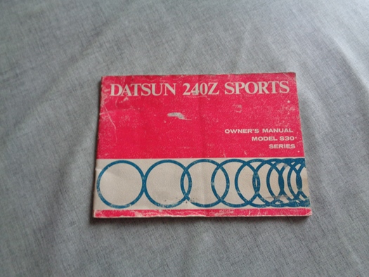 Zeer Zeldzame Datsun 240Z Sports Owners Manual te koop