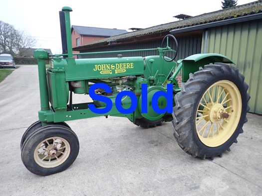 1935 John Deere A Unstyled, round spokes, vooroorlogse oldtimer tractor te koop