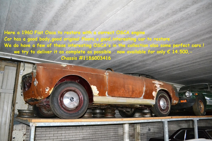 1960 Fiat 1500 S Spider to restore oldtimer te koop