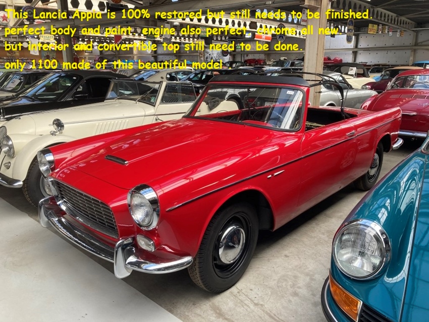1959 Lancia Appia cabriolet red oldtimer te koop